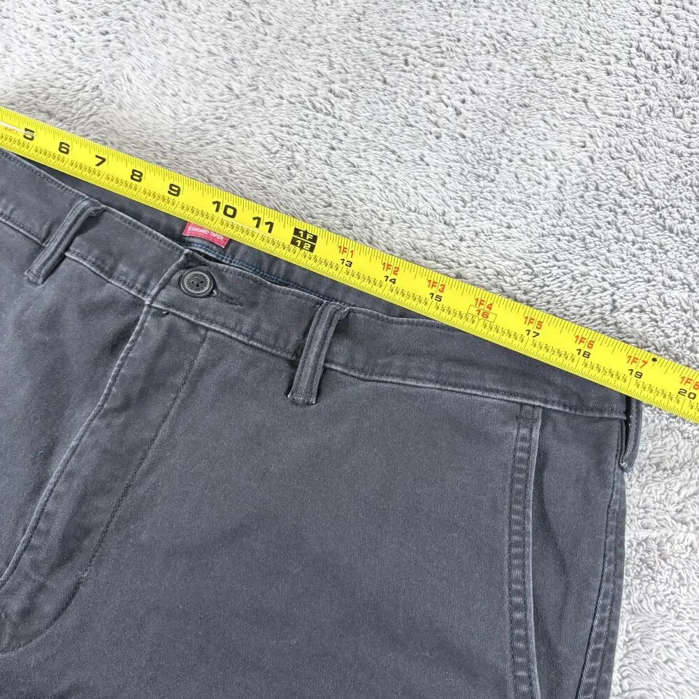 Levi's 2 Pair Chino Slacks Color Gray and Black‎ Sz 38x30 *FLAWS*